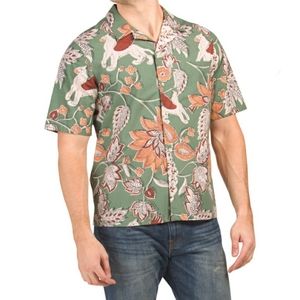 Zara Man Button Down Shirt Sleeve Shirt Floral New